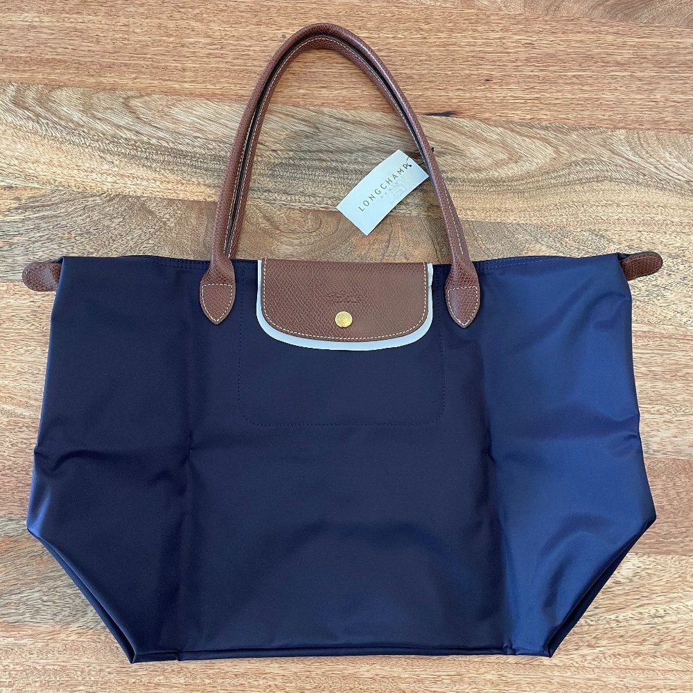 Longchamp Le Pliage Large Nylon Shoulder Tote Bilberry - Brand NEW
